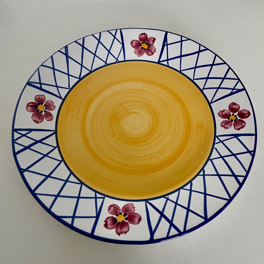 Portuguese ceramic Floral serving Plate
